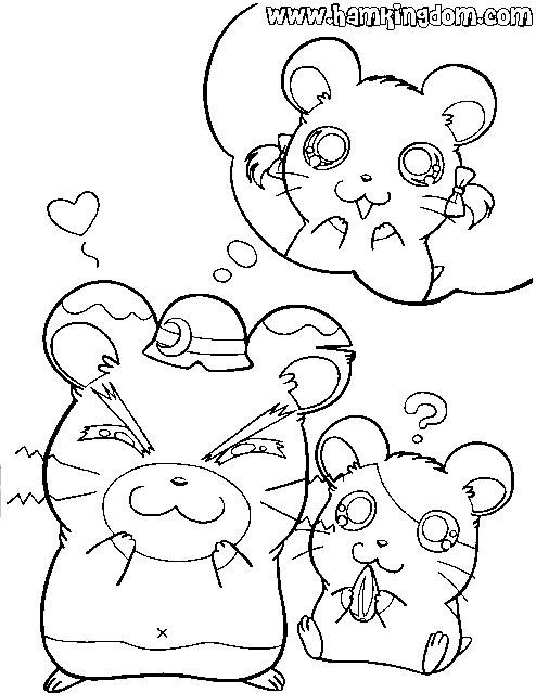 Dibujo para colorear: Hamtaro (Dibujos animados) #40187 - Dibujos para Colorear e Imprimir Gratis