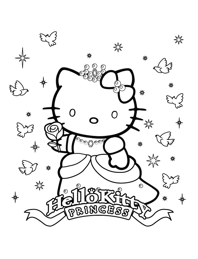 Dibujo para colorear: Hello Kitty (Dibujos animados) #36731 - Dibujos para Colorear e Imprimir Gratis