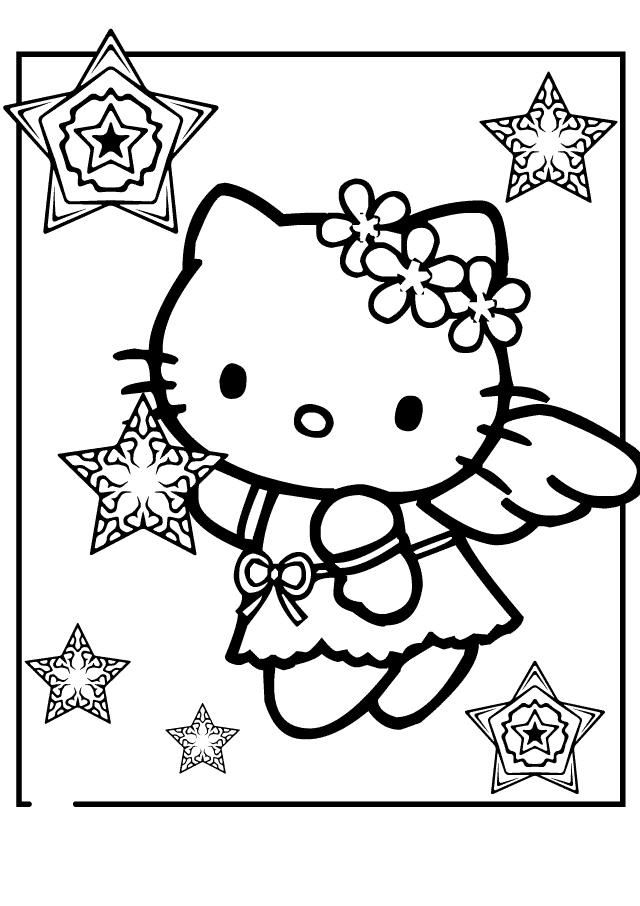 Dibujo para colorear: Hello Kitty (Dibujos animados) #36736 - Dibujos para Colorear e Imprimir Gratis