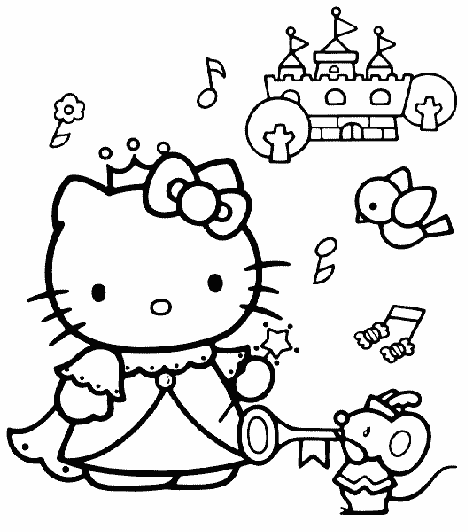 Dibujo para colorear: Hello Kitty (Dibujos animados) #36737 - Dibujos para Colorear e Imprimir Gratis