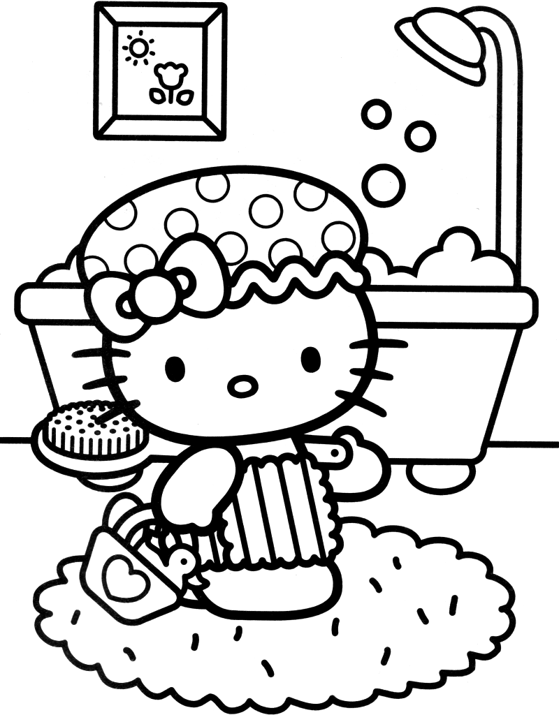 Dibujo para colorear: Hello Kitty (Dibujos animados) #36742 - Dibujos para Colorear e Imprimir Gratis