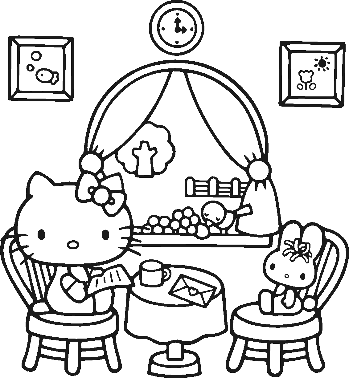 Dibujos de Hello Kitty #36743 (Dibujos animados) para colorear – Páginas  imprimibles gratis