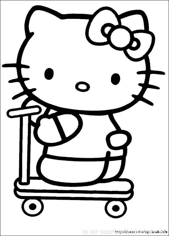 Dibujo para colorear: Hello Kitty (Dibujos animados) #36744 - Dibujos para Colorear e Imprimir Gratis
