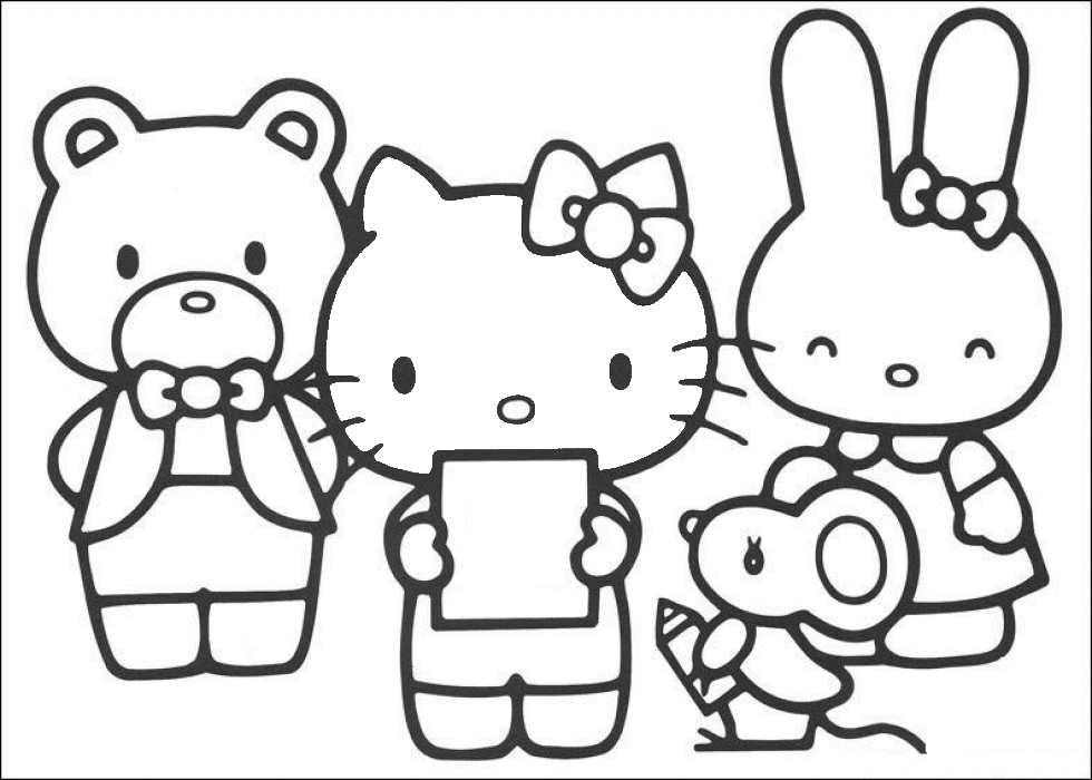 Dibujo para colorear: Hello Kitty (Dibujos animados) #36761 - Dibujos para Colorear e Imprimir Gratis