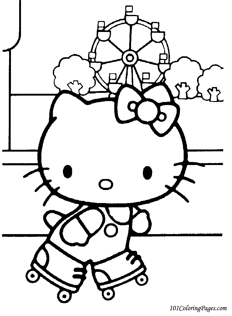 Dibujo para colorear: Hello Kitty (Dibujos animados) #36764 - Dibujos para Colorear e Imprimir Gratis