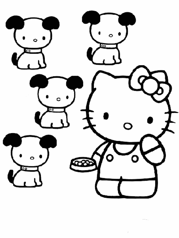 Dibujo para colorear: Hello Kitty (Dibujos animados) #36765 - Dibujos para Colorear e Imprimir Gratis