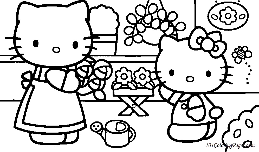 Dibujo para colorear: Hello Kitty (Dibujos animados) #36768 - Dibujos para Colorear e Imprimir Gratis