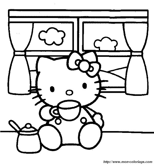 Dibujo para colorear: Hello Kitty (Dibujos animados) #36777 - Dibujos para Colorear e Imprimir Gratis