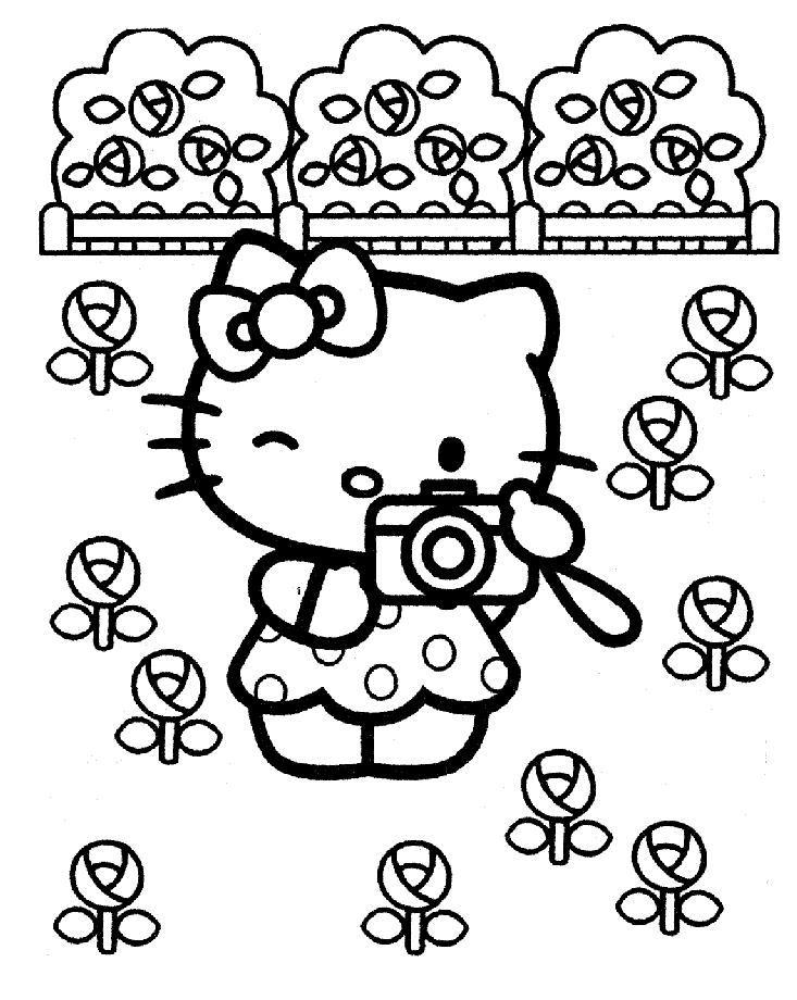 Dibujo para colorear: Hello Kitty (Dibujos animados) #36788 - Dibujos para Colorear e Imprimir Gratis