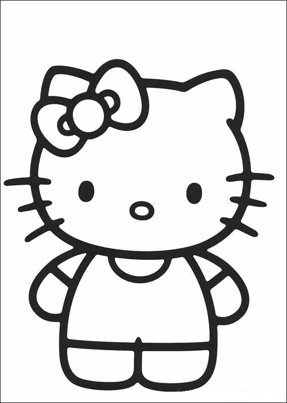 Dibujo para colorear: Hello Kitty (Dibujos animados) #36791 - Dibujos para Colorear e Imprimir Gratis