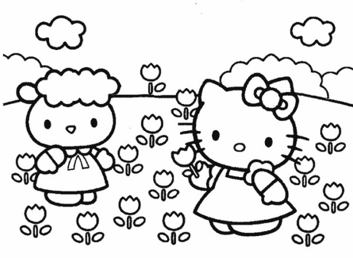 Dibujo para colorear: Hello Kitty (Dibujos animados) #36798 - Dibujos para Colorear e Imprimir Gratis