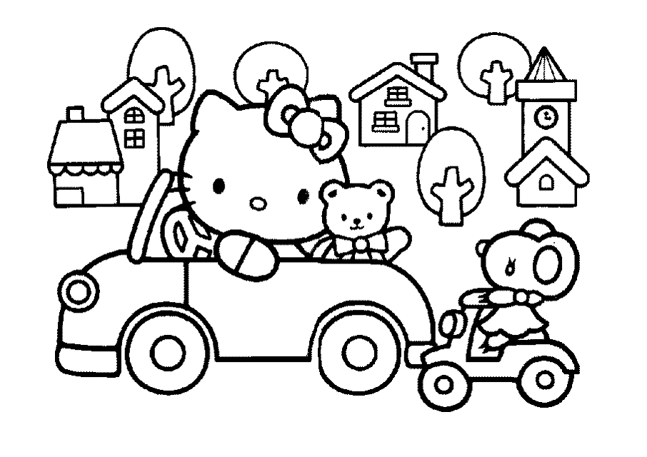 Dibujo para colorear: Hello Kitty (Dibujos animados) #36799 - Dibujos para Colorear e Imprimir Gratis