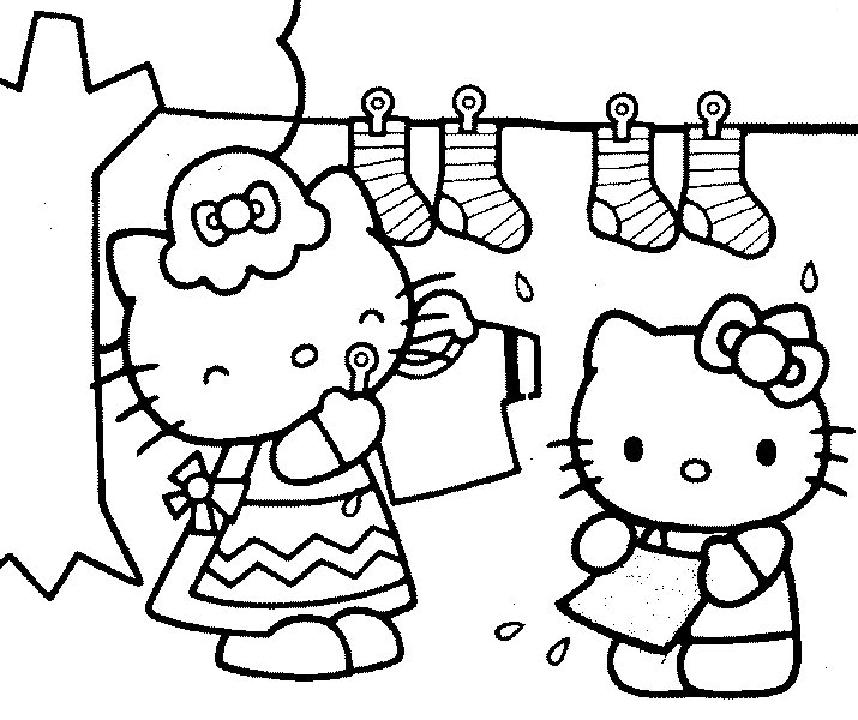 Dibujo para colorear: Hello Kitty (Dibujos animados) #36801 - Dibujos para Colorear e Imprimir Gratis