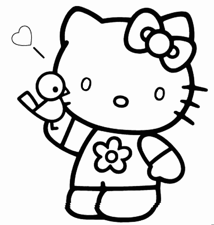 Dibujo para colorear: Hello Kitty (Dibujos animados) #36804 - Dibujos para Colorear e Imprimir Gratis