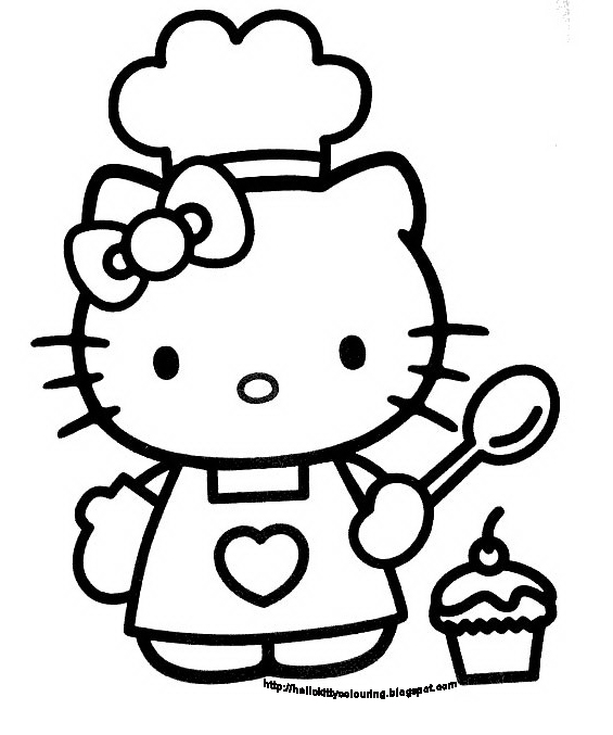 Dibujo para colorear: Hello Kitty (Dibujos animados) #36805 - Dibujos para Colorear e Imprimir Gratis