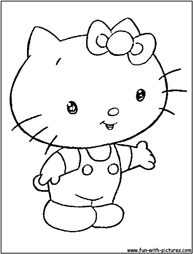 Dibujo para colorear: Hello Kitty (Dibujos animados) #36808 - Dibujos para Colorear e Imprimir Gratis