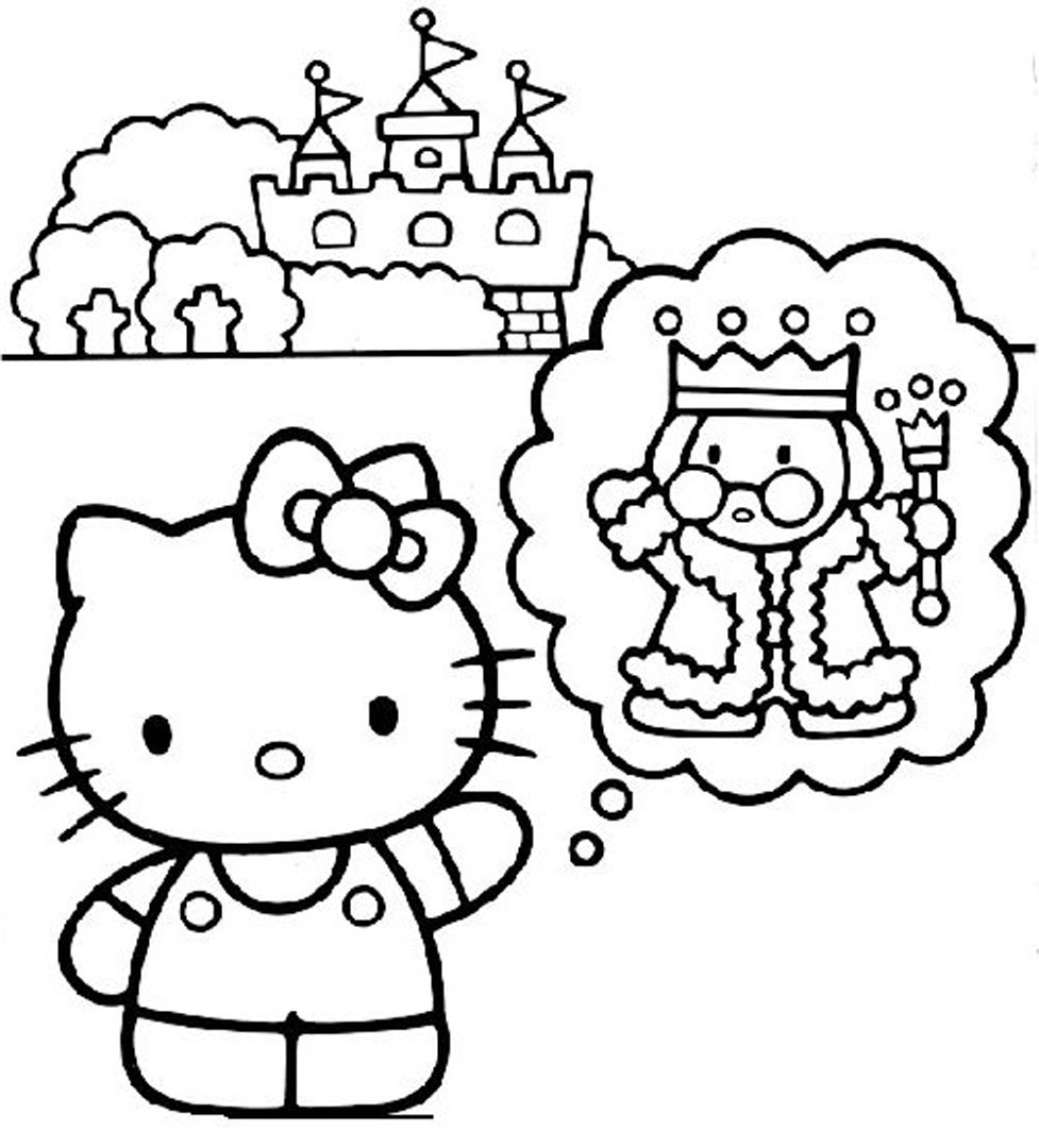 Dibujo para colorear: Hello Kitty (Dibujos animados) #36809 - Dibujos para Colorear e Imprimir Gratis