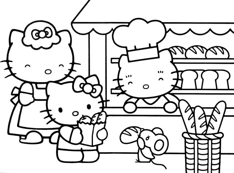 Dibujo para colorear: Hello Kitty (Dibujos animados) #36814 - Dibujos para Colorear e Imprimir Gratis