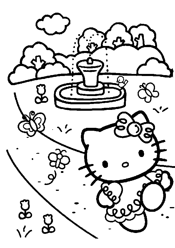 Dibujo para colorear: Hello Kitty (Dibujos animados) #36819 - Dibujos para Colorear e Imprimir Gratis