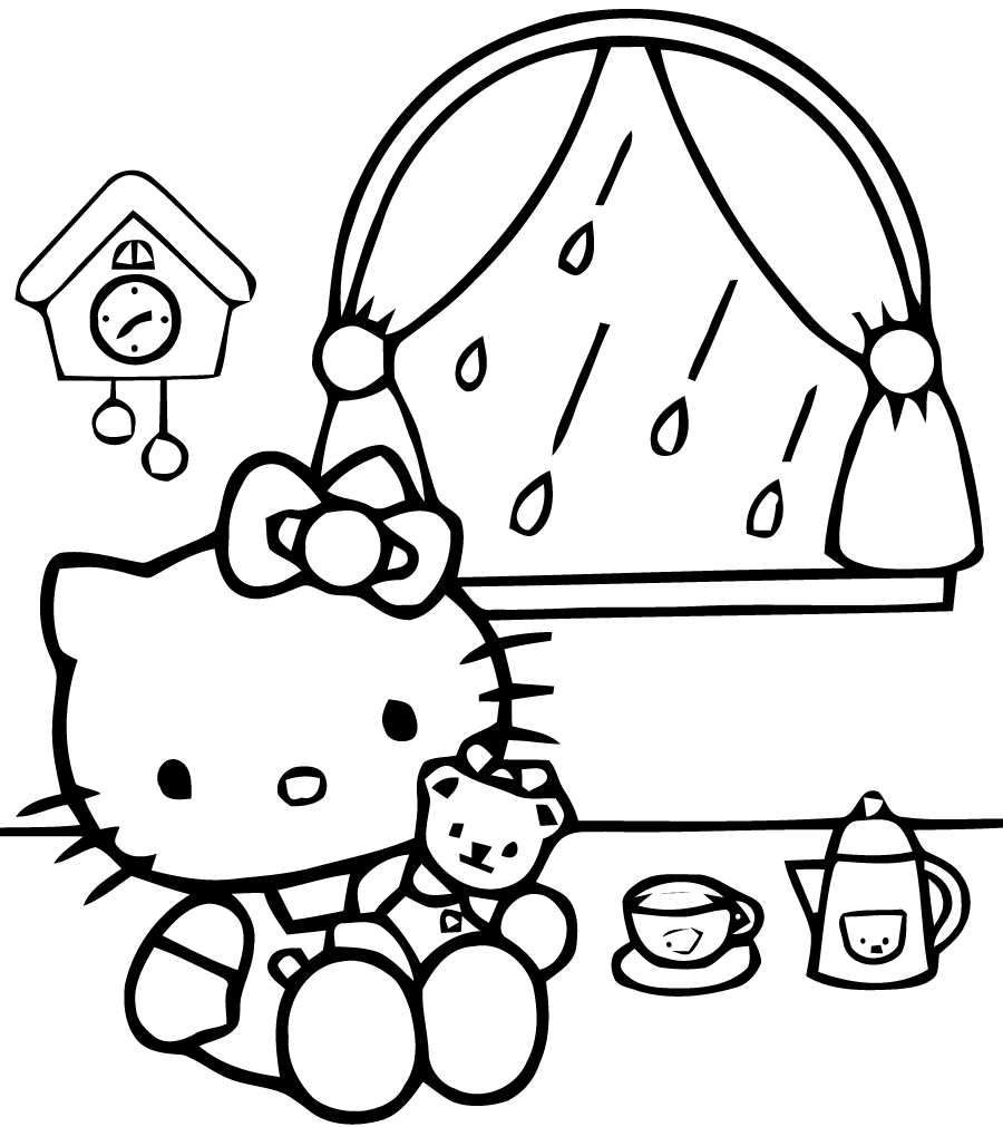 Dibujo para colorear: Hello Kitty (Dibujos animados) #36825 - Dibujos para Colorear e Imprimir Gratis