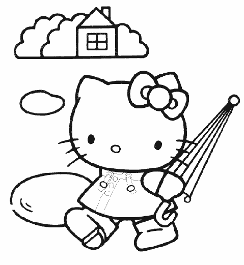 Dibujo para colorear: Hello Kitty (Dibujos animados) #36838 - Dibujos para Colorear e Imprimir Gratis