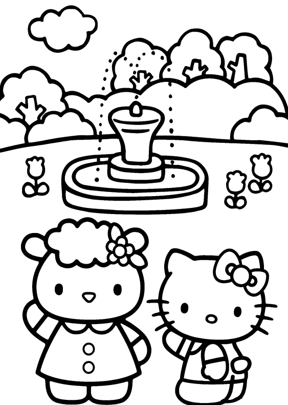 Dibujo para colorear: Hello Kitty (Dibujos animados) #36841 - Dibujos para Colorear e Imprimir Gratis