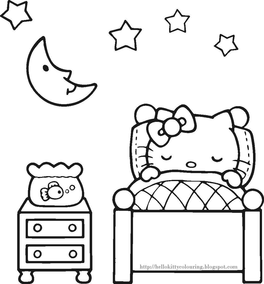 Dibujo para colorear: Hello Kitty (Dibujos animados) #36848 - Dibujos para Colorear e Imprimir Gratis