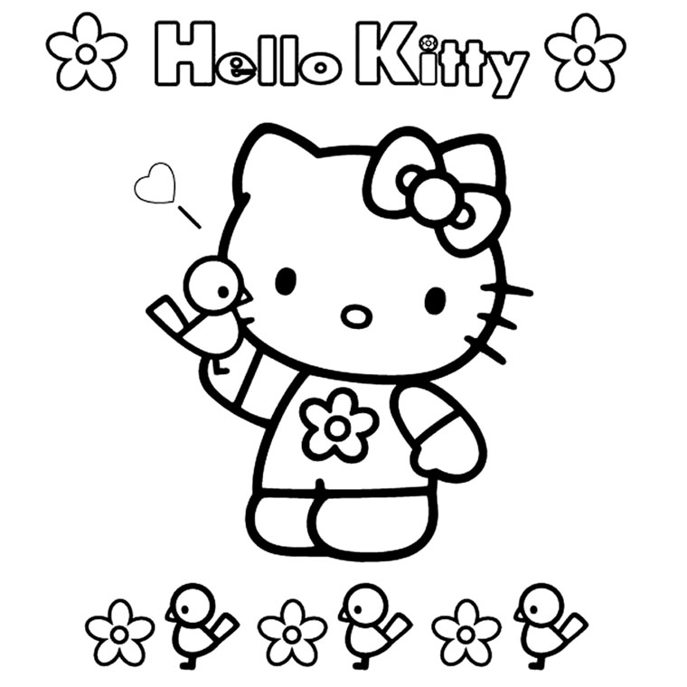 Dibujo para colorear: Hello Kitty (Dibujos animados) #36852 - Dibujos para Colorear e Imprimir Gratis