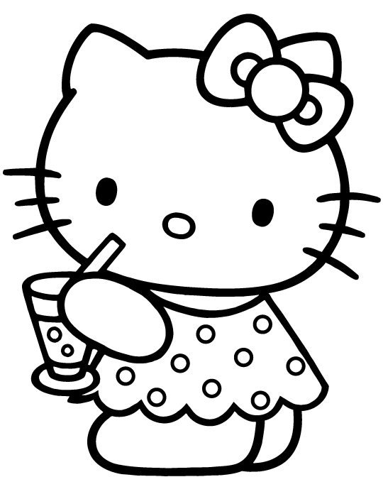 Dibujo para colorear: Hello Kitty (Dibujos animados) #36853 - Dibujos para Colorear e Imprimir Gratis