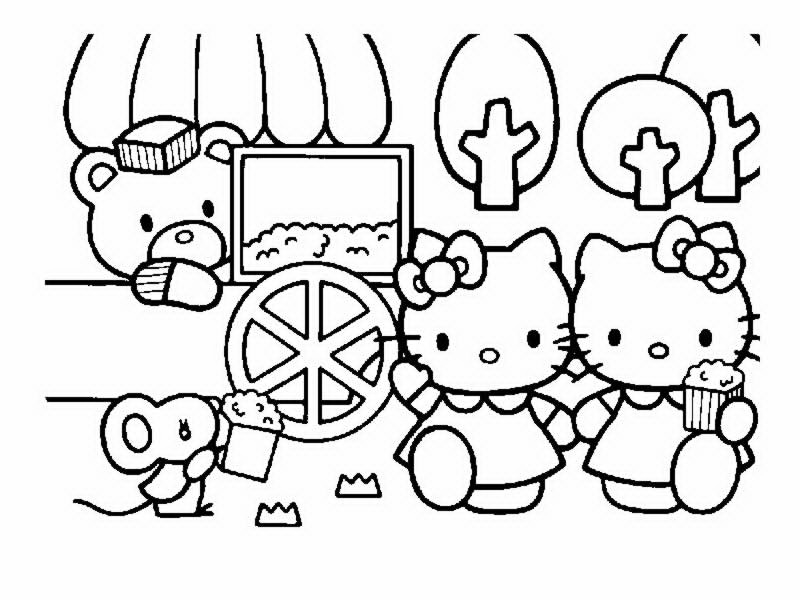 Dibujo para colorear: Hello Kitty (Dibujos animados) #36855 - Dibujos para Colorear e Imprimir Gratis