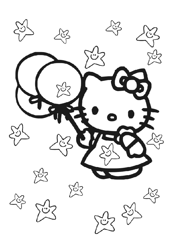 Dibujo para colorear: Hello Kitty (Dibujos animados) #36862 - Dibujos para Colorear e Imprimir Gratis