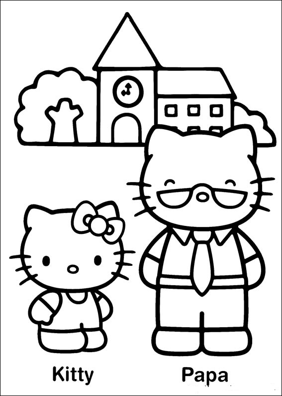 Dibujo para colorear: Hello Kitty (Dibujos animados) #36863 - Dibujos para Colorear e Imprimir Gratis