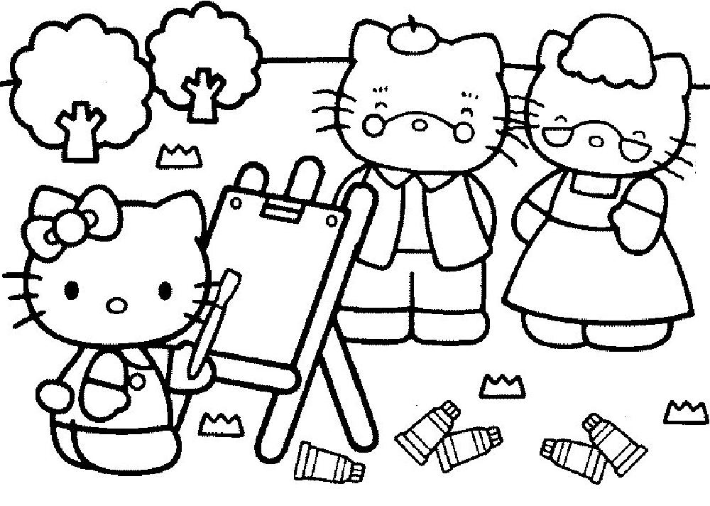 Dibujo para colorear: Hello Kitty (Dibujos animados) #36864 - Dibujos para Colorear e Imprimir Gratis