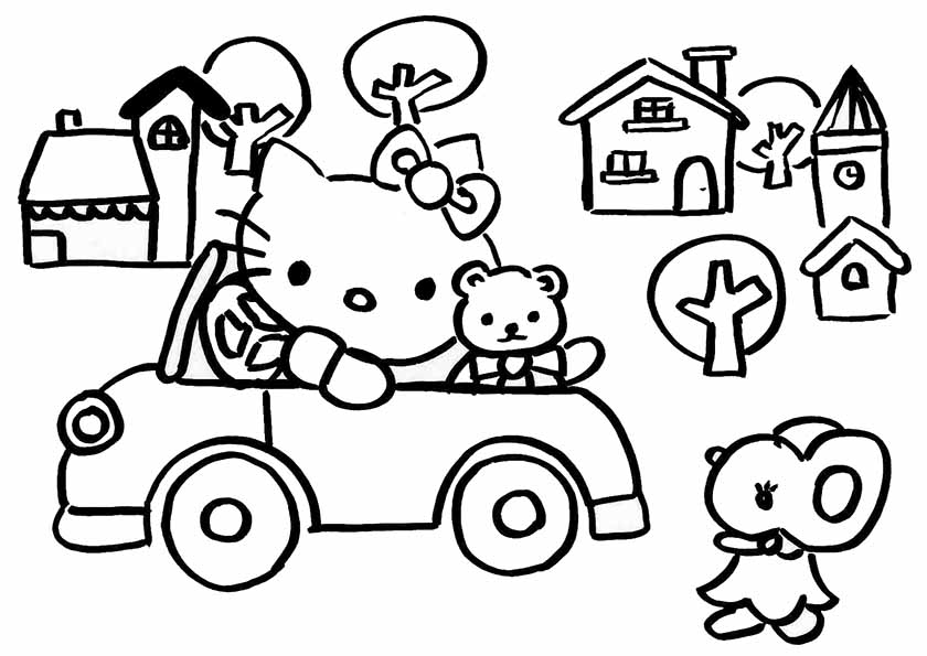 Dibujo para colorear: Hello Kitty (Dibujos animados) #36868 - Dibujos para Colorear e Imprimir Gratis