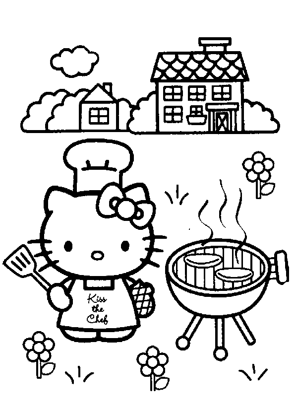 Dibujo para colorear: Hello Kitty (Dibujos animados) #36870 - Dibujos para Colorear e Imprimir Gratis