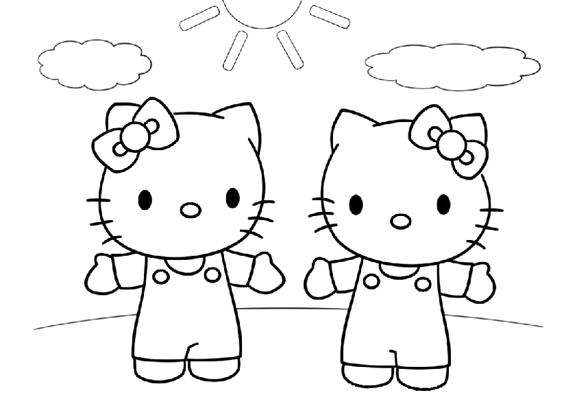 Dibujo para colorear: Hello Kitty (Dibujos animados) #36872 - Dibujos para Colorear e Imprimir Gratis