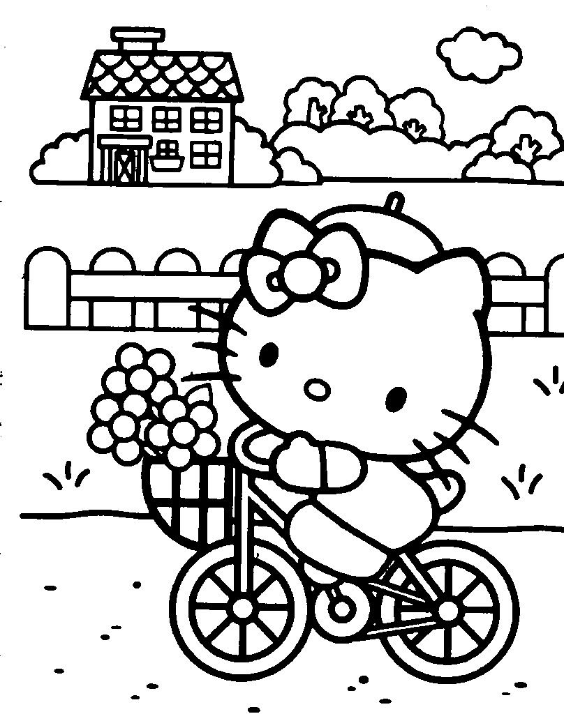 Dibujo para colorear: Hello Kitty (Dibujos animados) #36875 - Dibujos para Colorear e Imprimir Gratis