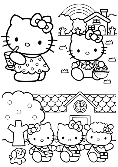 Dibujo para colorear: Hello Kitty (Dibujos animados) #36877 - Dibujos para Colorear e Imprimir Gratis