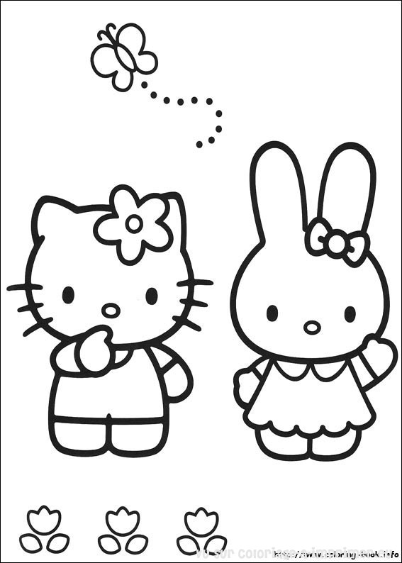 Dibujo para colorear: Hello Kitty (Dibujos animados) #36878 - Dibujos para Colorear e Imprimir Gratis