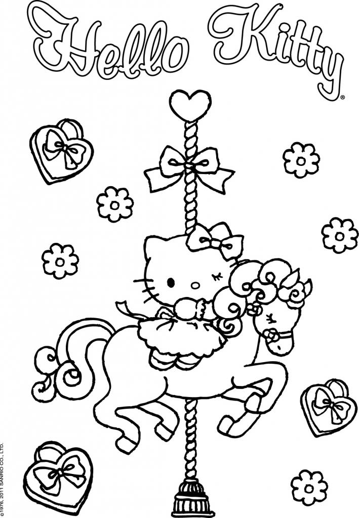 Dibujo para colorear: Hello Kitty (Dibujos animados) #36881 - Dibujos para Colorear e Imprimir Gratis