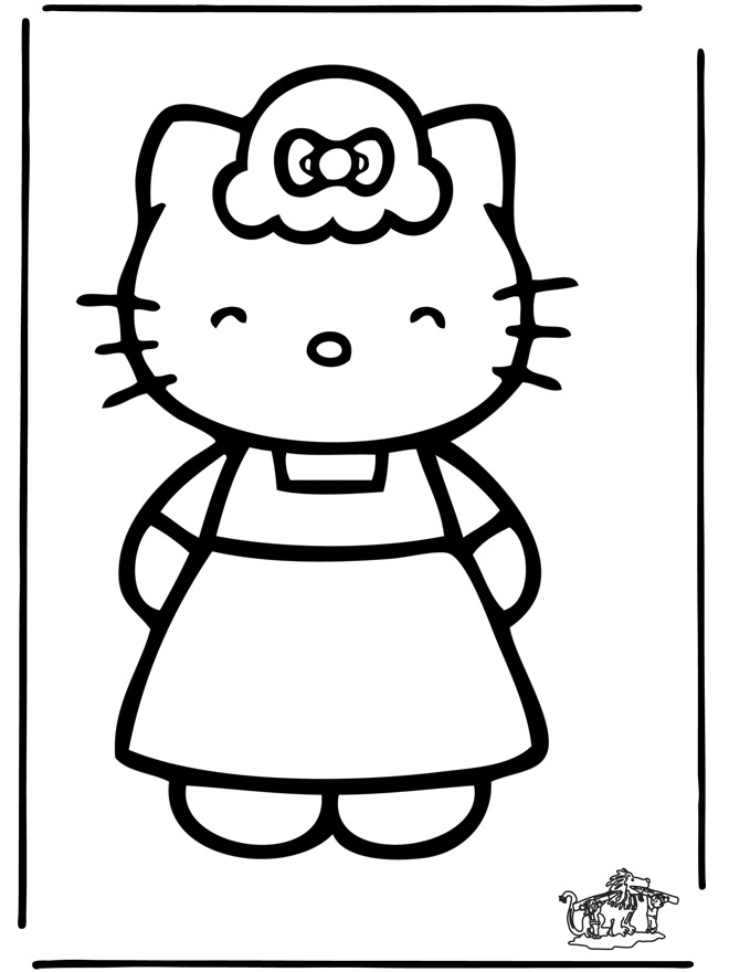 Dibujo para colorear: Hello Kitty (Dibujos animados) #36888 - Dibujos para Colorear e Imprimir Gratis