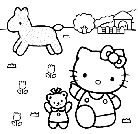 Dibujo para colorear: Hello Kitty (Dibujos animados) #36892 - Dibujos para Colorear e Imprimir Gratis