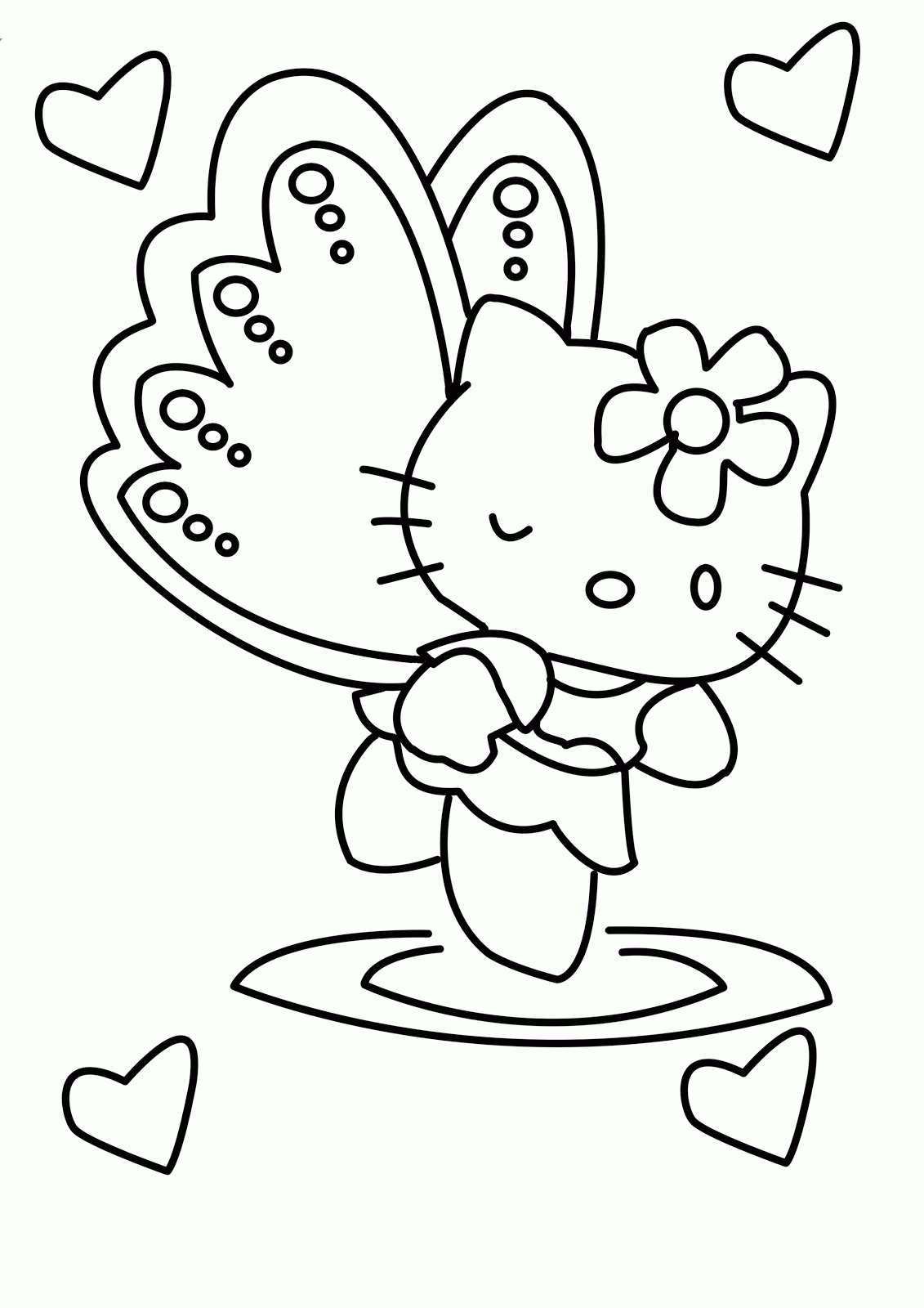 Dibujo para colorear: Hello Kitty (Dibujos animados) #36899 - Dibujos para Colorear e Imprimir Gratis