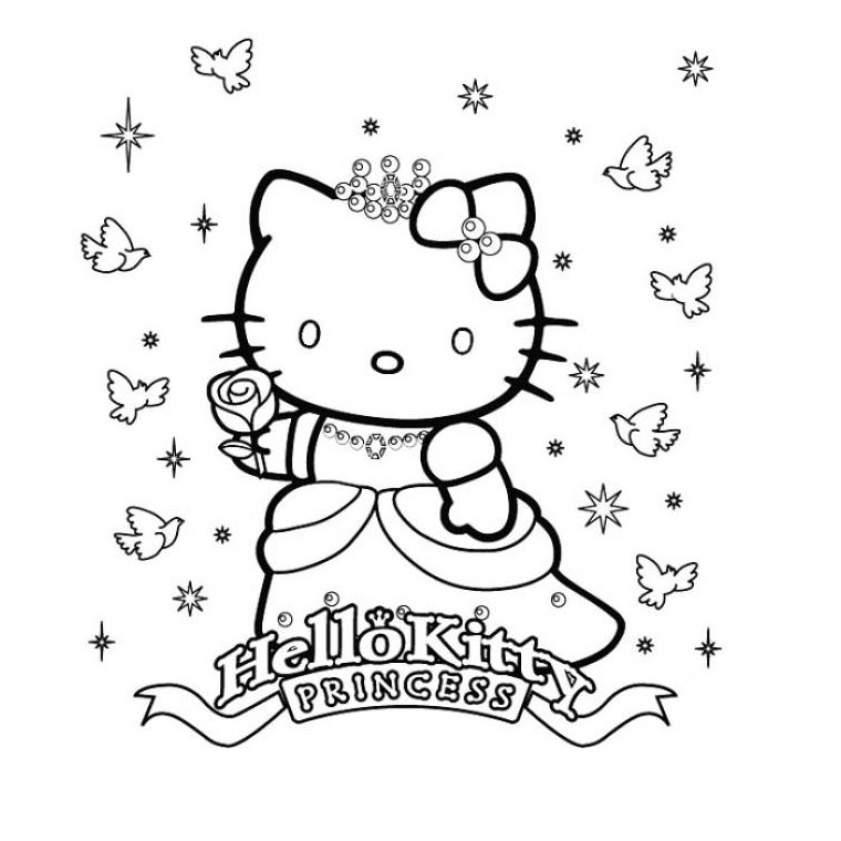 Dibujo para colorear: Hello Kitty (Dibujos animados) #36914 - Dibujos para Colorear e Imprimir Gratis