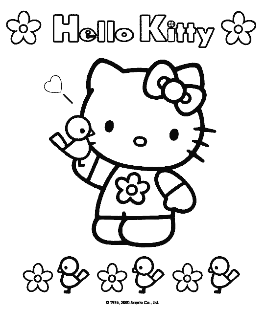 Dibujo para colorear: Hello Kitty (Dibujos animados) #36917 - Dibujos para Colorear e Imprimir Gratis