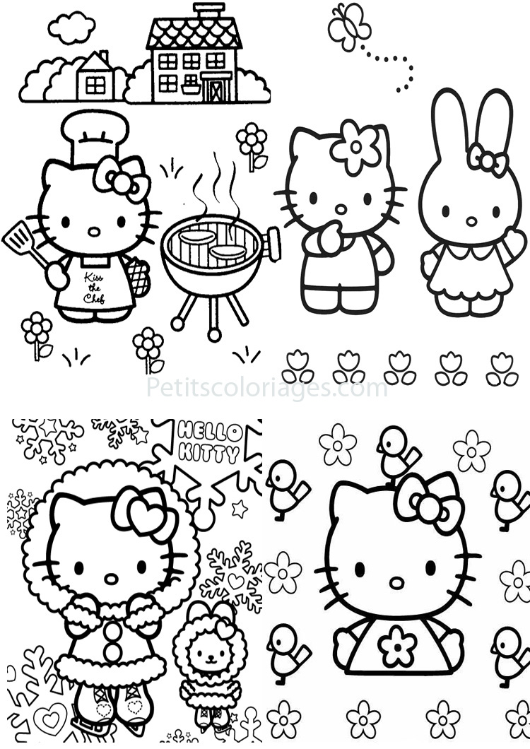 Dibujo para colorear: Hello Kitty (Dibujos animados) #36921 - Dibujos para Colorear e Imprimir Gratis