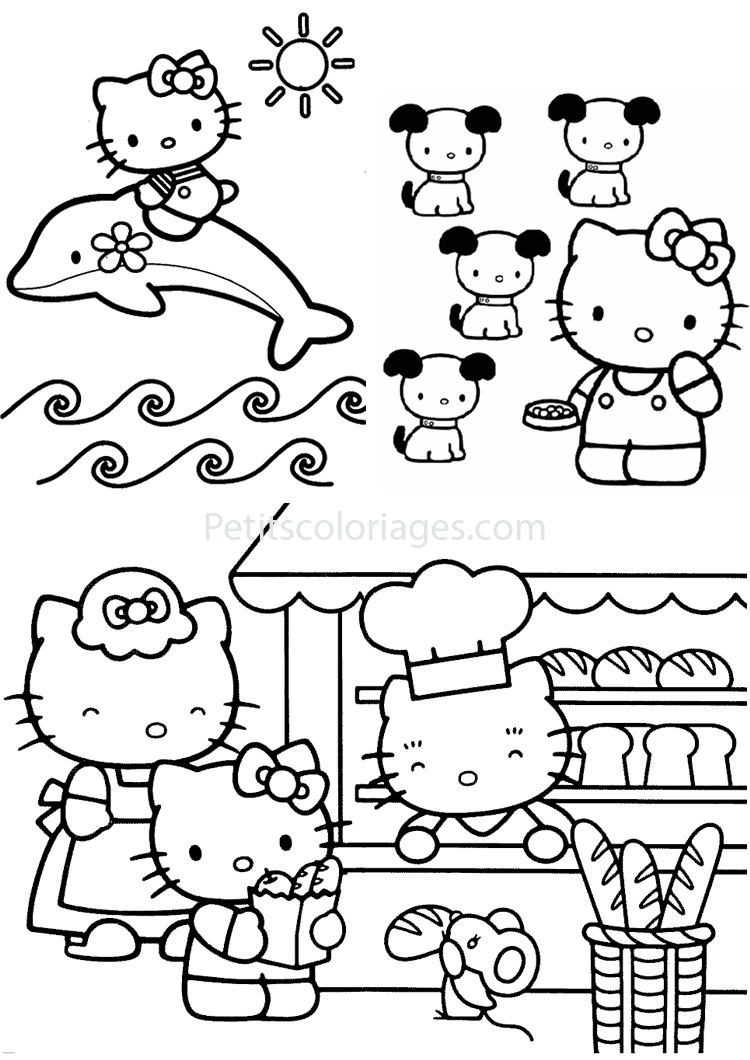 Dibujo para colorear: Hello Kitty (Dibujos animados) #36922 - Dibujos para Colorear e Imprimir Gratis