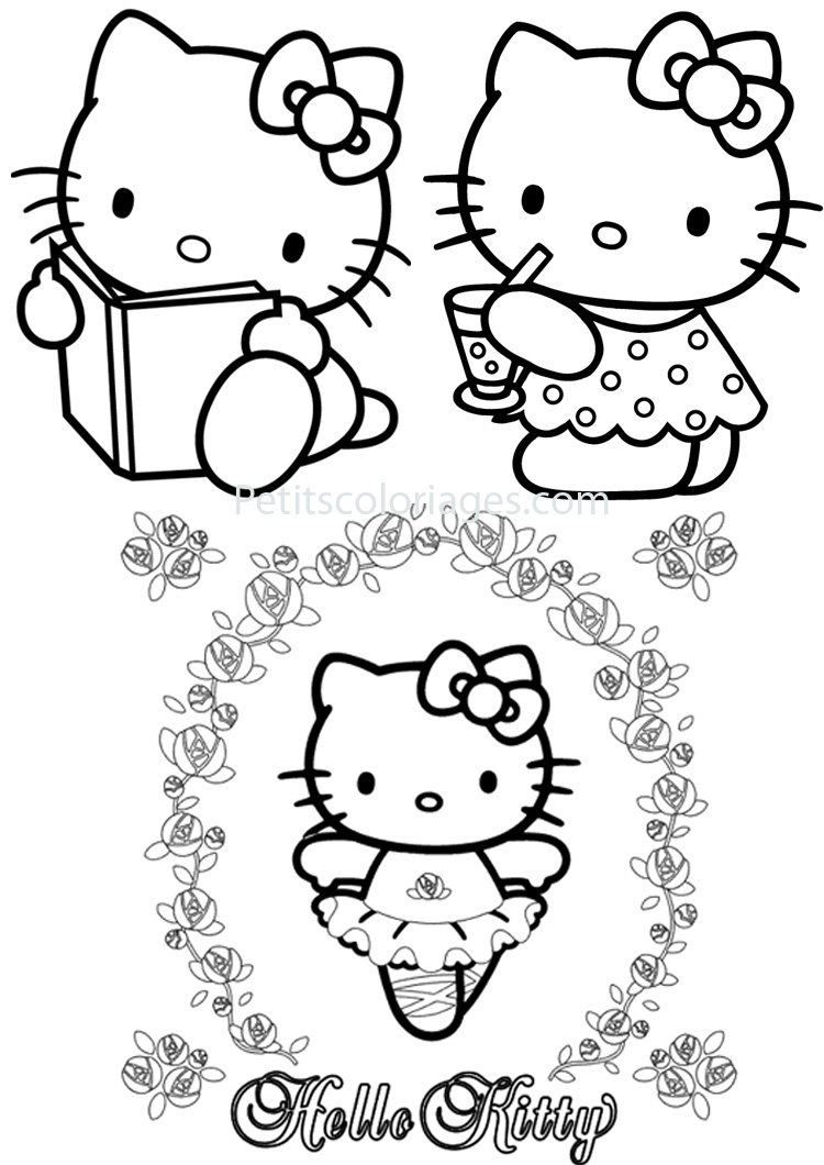 Dibujo para colorear: Hello Kitty (Dibujos animados) #36924 - Dibujos para Colorear e Imprimir Gratis