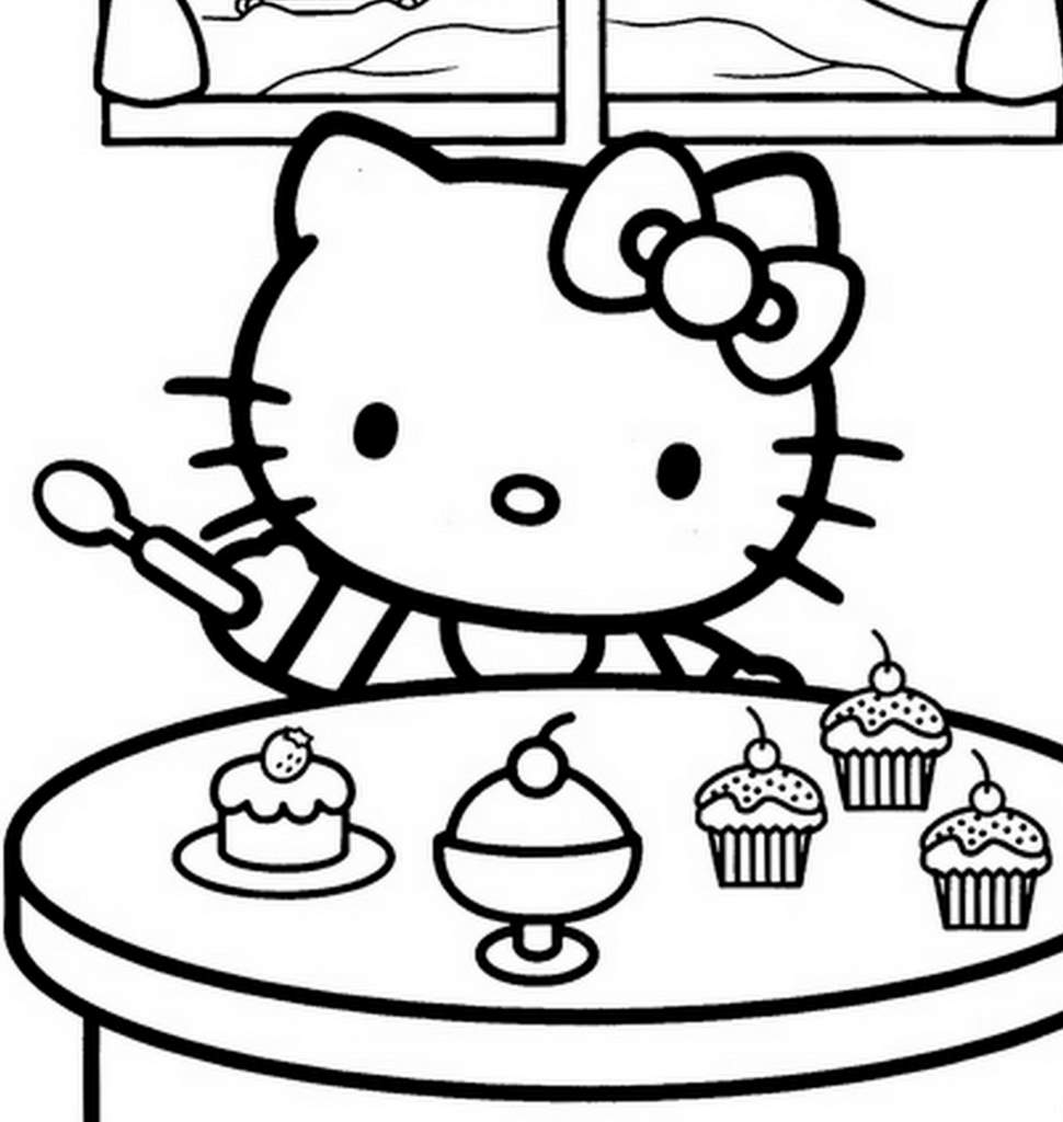 Dibujo para colorear: Hello Kitty (Dibujos animados) #36925 - Dibujos para Colorear e Imprimir Gratis