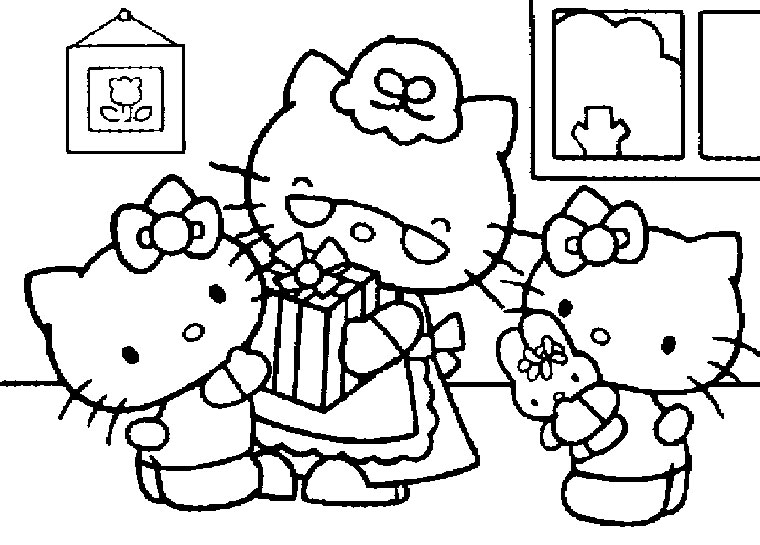 Dibujo para colorear: Hello Kitty (Dibujos animados) #36927 - Dibujos para Colorear e Imprimir Gratis